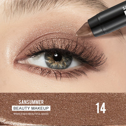 7-color waterproof eye shadow stick, pearlescent matte treatment, to create a natural and lasting eye makeup lasting flash eye shadow stick, easy to create daily makeup, the perfect gift for Mother's Day
