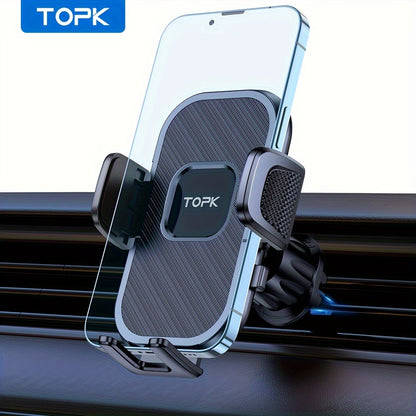 TOPK Car Phone Holder Mount for Car Air Vent, Hook Clip 360° Rotation Phone Mount for Cellphones, Dashboard Mount, ABS Material, Non-Waterproof, Adjustable Shape, Car Accessorie