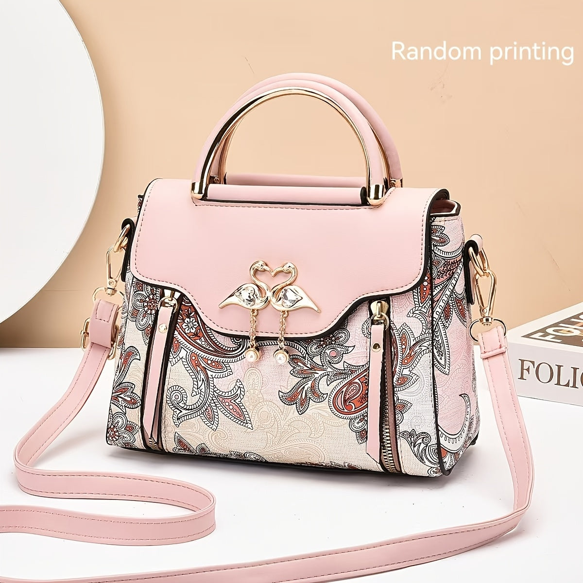 [Trendy Textured Bag] Stylish High-End Textured Women's Bag - Practical Printed Handbag - Trendy Shoulder And Crossbody Bag for Fashionable Ladies