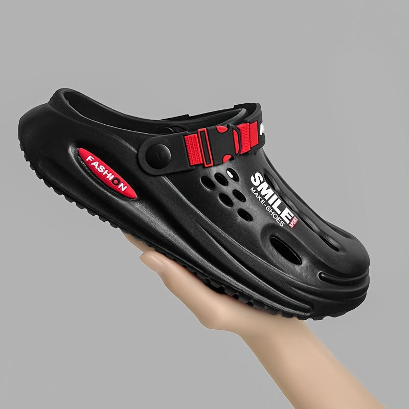 Men'S Wooden Clogs, Slip-On Open-Toe Sandals, Soft-Soled Walking Shoes, Outdoor Garden Shoes, Beach Sandals