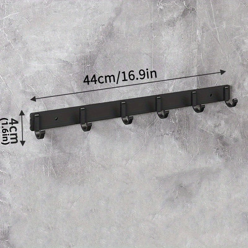 Modern Space-Saving Black Aluminium Wall Mounted Hooks - Perfect for Towels, Coats and Clothes in Your Bathroom!