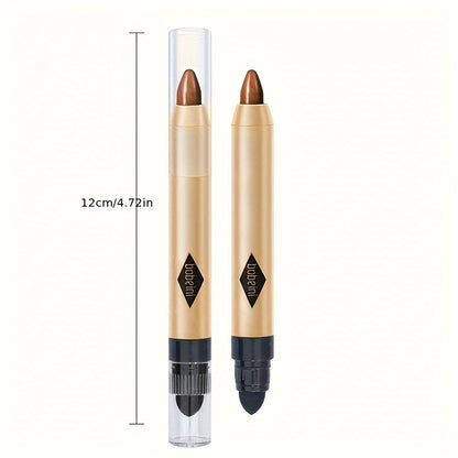 Shimmering Contouring Eyeshadow Pencil with a Dual-Ended Design for Effortless Makeup Application