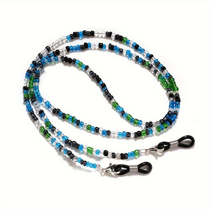 1pc Multi-Colored Beaded Glasses Chain | Chic Fashion Eyewear Accessory, Trendy and Versatile Glasses Strap, Eyeglass Retainer and Convenient Mask Holder by ChiChain