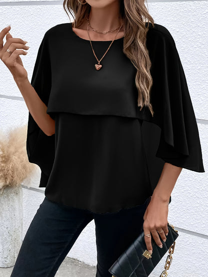 Solid Color Asymmetrical Top