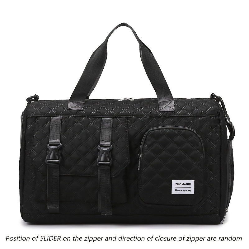 Large Capacity Argyle Travel Duffle Bag, Sports Gym Bag - Spacious & Highly Portable for Overnight Trips
