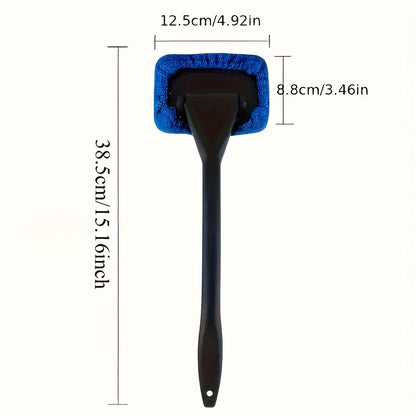1 Car Windshield Cleaning Brush with 3 Reusable Pads - Suitable for Interior, Exterior, Household Glass, and General-purpose Car Glass Cleaning for Dirty Vehicles