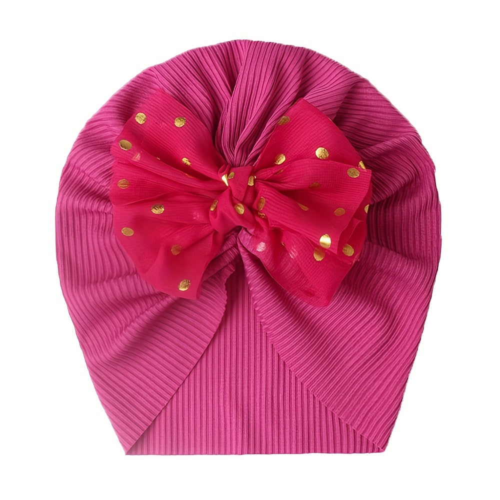 1pc Threaded Baby Hat Children's Bow Headband Baby Thin Girl Hat