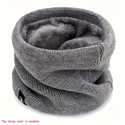 Stretchable Elegant Solid Color Scarf 1pc - Velvet Lined Neck Warmer for Men and Women - Warmth for Outdoors, 80% Polyester 20% Spandex, Machine Washable