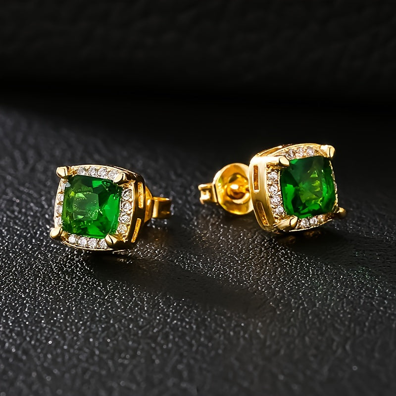 [A Pair, 6mm Retro Earrings] 6mm Square Retro Fashion High-end Earrings | A Pair, Simple And Comfortable For Men And Women, Universal Couple Earrings Jewelry Accessories