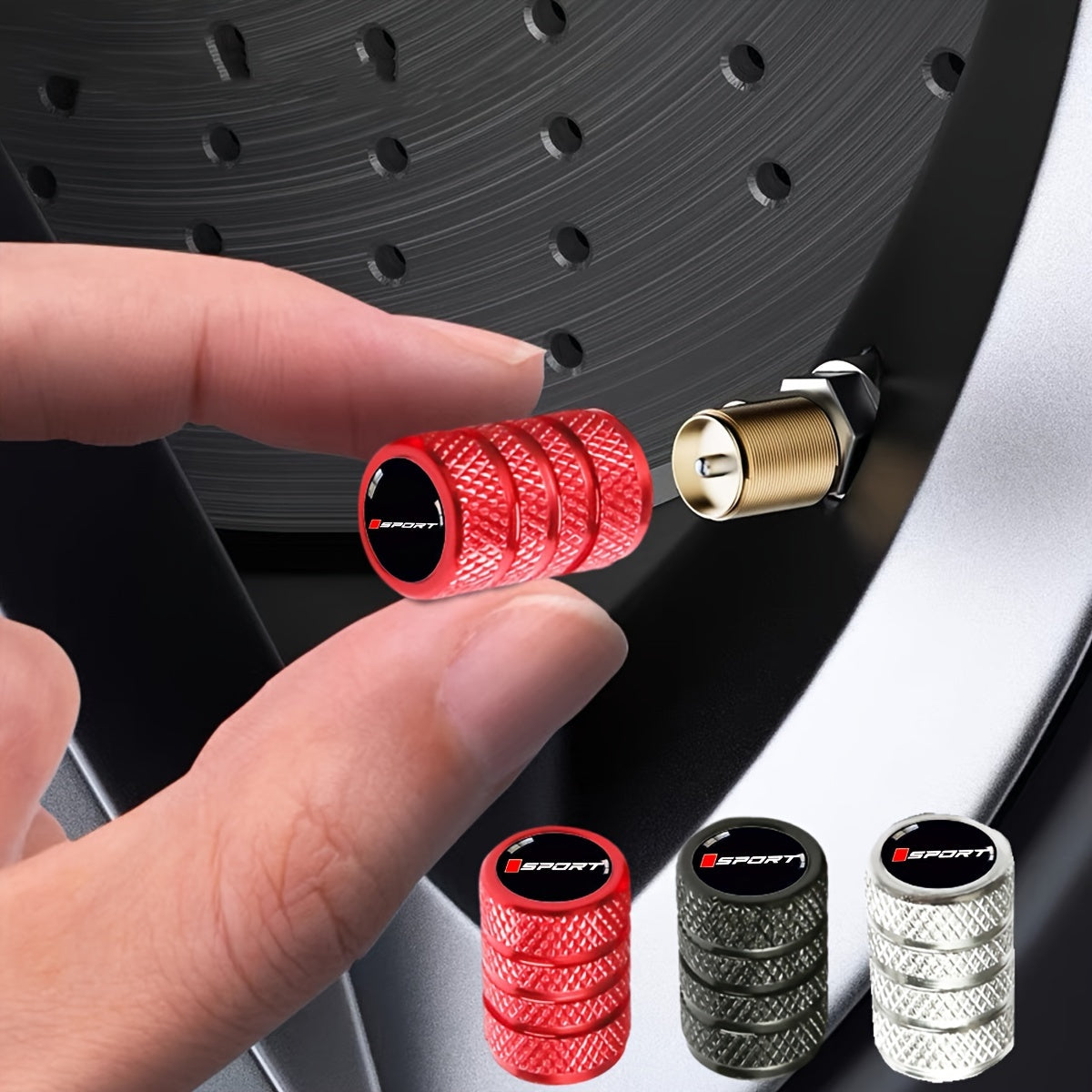 4pcs Aluminum Alloy Car Tire Valve Caps/Durable Automotive for Toyota/Honda/Mazda/Mitsubishi/Jeep/MG