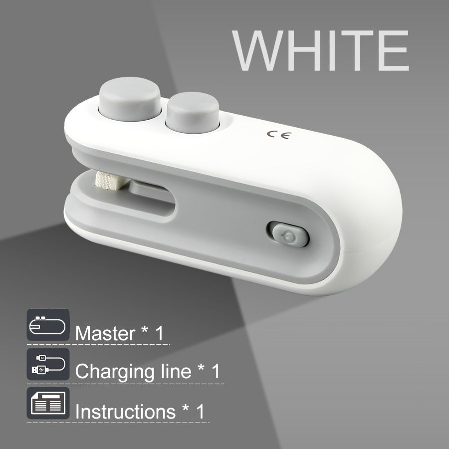 Portable Mini Sealer, Snack Bag Sealer with Magnetic Rechargeable Battery, Manual Plastic Sealing Machine, Magic Tool for Resealing Chips, for Picnics and Travel, 1pc