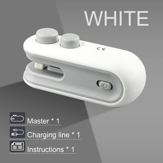 Portable Mini Sealer, Snack Bag Sealer with Magnetic Rechargeable Battery, Manual Plastic Sealing Machine, Magic Tool for Resealing Chips, for Picnics and Travel, 1pc