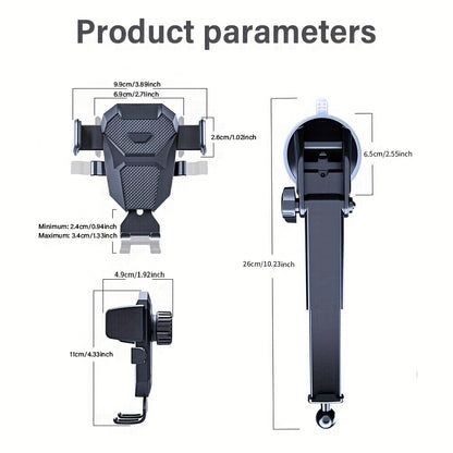Sucker Car Phone Holder Mount Stand GPS Telefon Mobile Cell Support For iPhone 13 12 11 Pro Xiaomi Samsung 360 Degree Adjustable Suction Cup Car Phone Holder Horizontal and vertical screens available