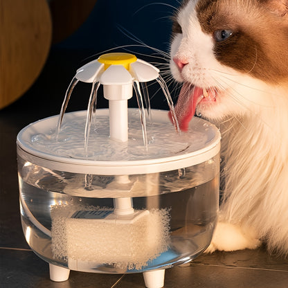 1pc Whisper Quiet 1.5L Usb-Powered Pet Water Fountain, Automatic Circulation, Easy Clean Design for Cats & Small Pets, No Battery Required