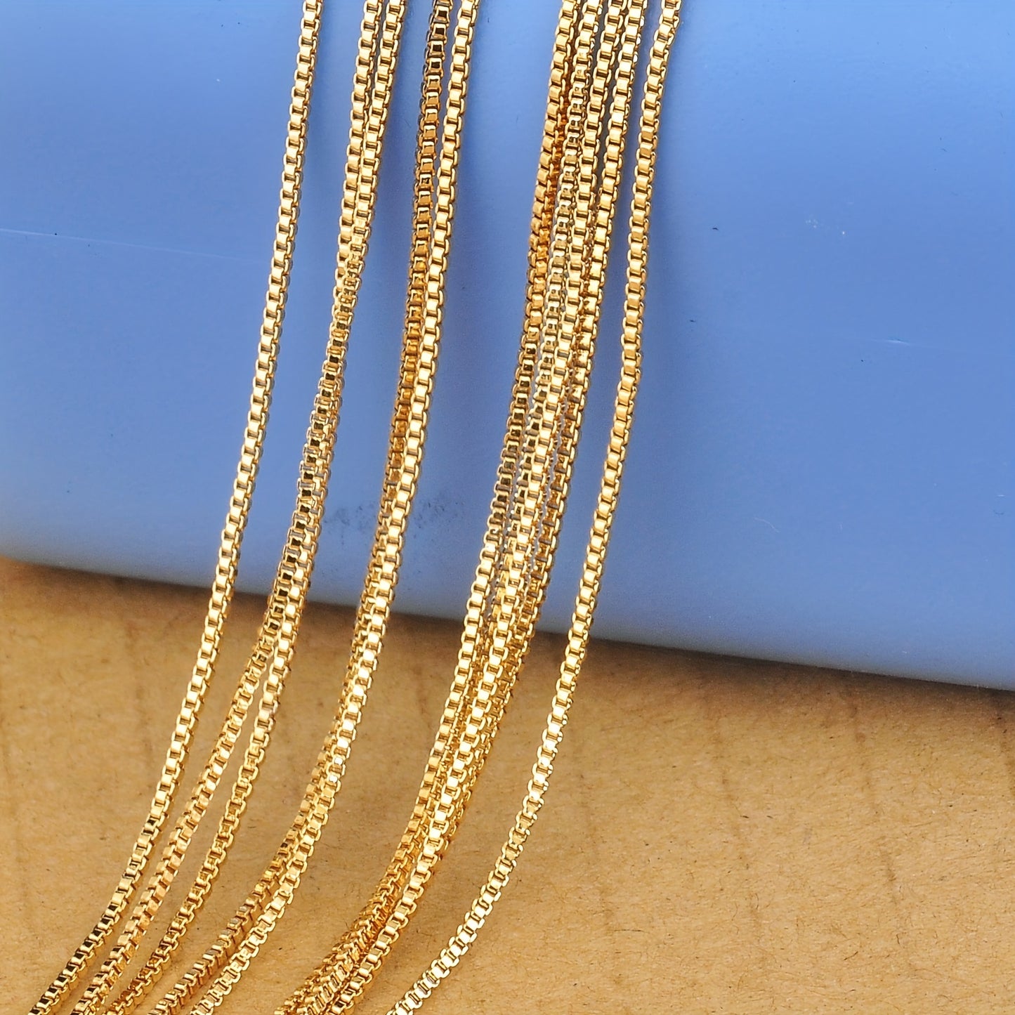 1Pc 18K Golden Plated Neck Chain DIY Collections Supplies Pendant Necklace Jewelry Handmade Accessories Christmas Gift