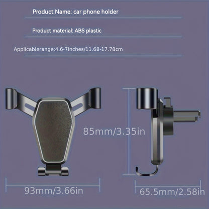 [Car Phone Holder] Car-Mounted Navigation Phone Holder, Anti-Shake Gravity Car Air Vent Mount