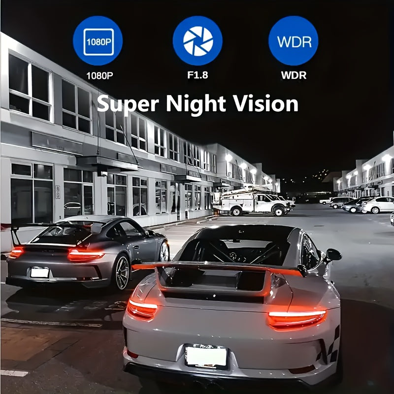 3 Lens Camara Para auto, Car dashcam 1080P Front | 480P Interior & Rear Cams Dashcam, Car Accessories | Car DVR | Video Recorder Car | Parking Monitoring Insede IR Night Vision, Loop Recording, Halloween/Christmas/gift.