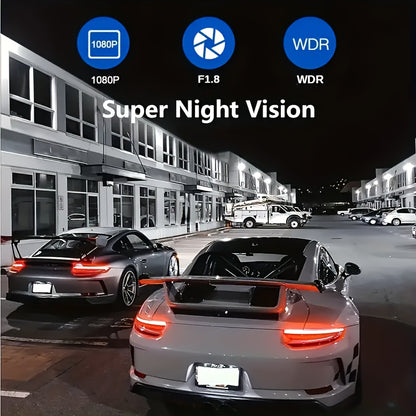 3 Lens Camara Para auto, Car dashcam 1080P Front | 480P Interior & Rear Cams Dashcam, Car Accessories | Car DVR | Video Recorder Car | Parking Monitoring Insede IR Night Vision, Loop Recording, Halloween/Christmas/gift.