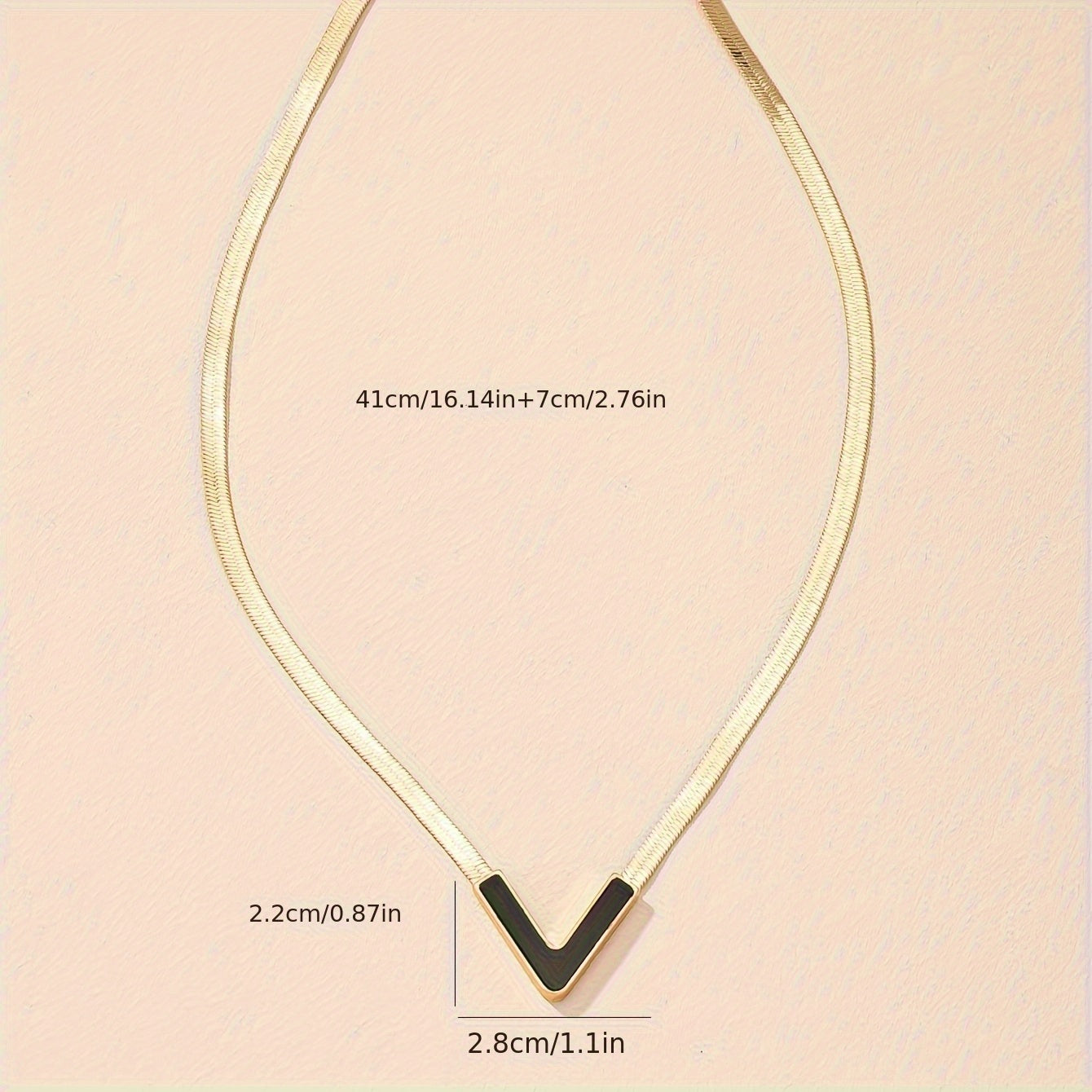 Minimalist V-Shaped Metal Necklace - Elegant Vertical Bar Pendant, Simple Casual Attire & Party, Year-Round Versatile Durable Chain for Casual or Special Occasions, Compatible with all Outfits