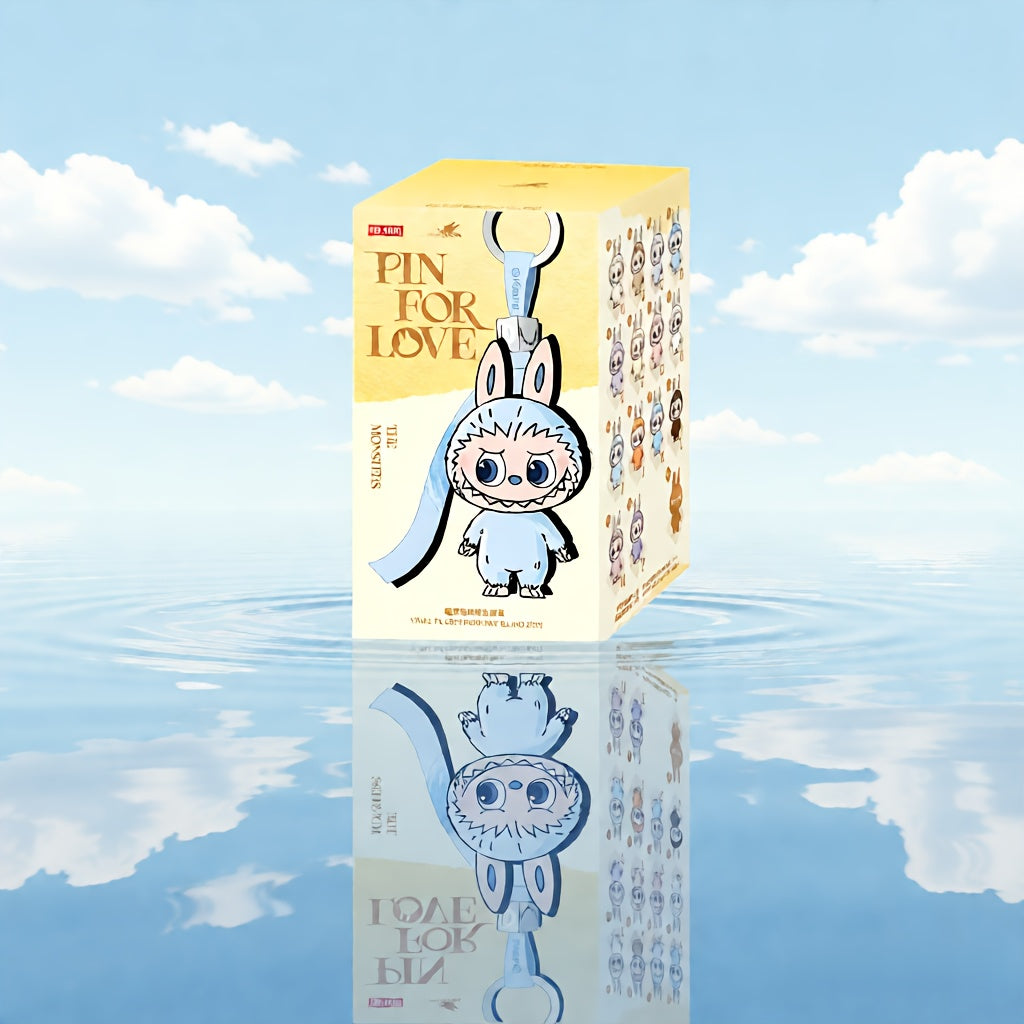 POP MART Labubu The Monster Pin for Love Mystery Box Series - Mystery Bag Plush Pendant Doll, Perfect for Valentine's Day, New Year, and Birthday Gifts