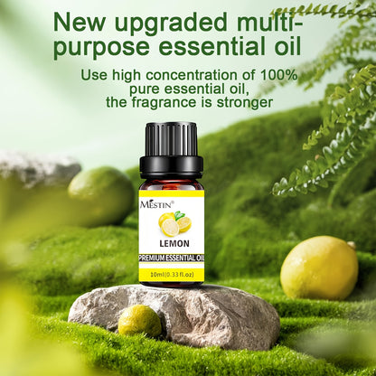 MESTIN Multi-Purpose Pure Essential Oil | Contains 21 Fragrances and Plant Ingredients, Suitable for Diffusers, Humidifiers, Air Purifiers, Candle Making - Rose/Lavender/Jasmine/Lemon, etc