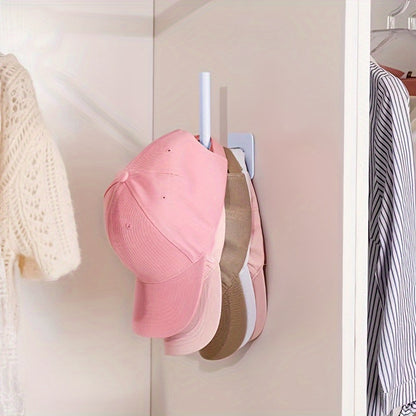 Wall-Mounted Hat Hook Rack/Multifunctional/Organizing Storing Hats Without Drilling/Suitable Entryways Behind Doors/Utility Hooks