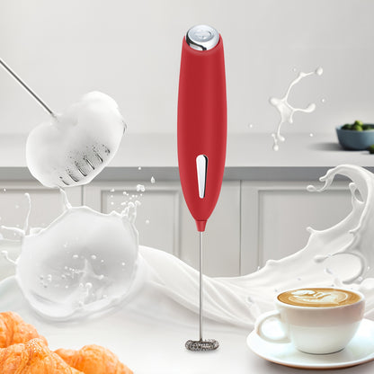 1pc, Electric Milk Frother, Compact Milk Foamer, Portable Electric Whisk, Battery-Operated (Batteries Not Included) Beverage Mixer, Handheld Mixer for Coffee, Electric Blender for Lattes, Cappuccino, Frappe, Chocolate