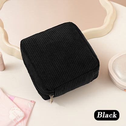 A Storage Bag for Sanitary Pads Made of Thick Plush Fabric, a Portable Mini Pouch for Sanitary Napkins, a Large Capacity Organizer for Small Items Like Cosmetics And Lipsticks, Perfect for Travel