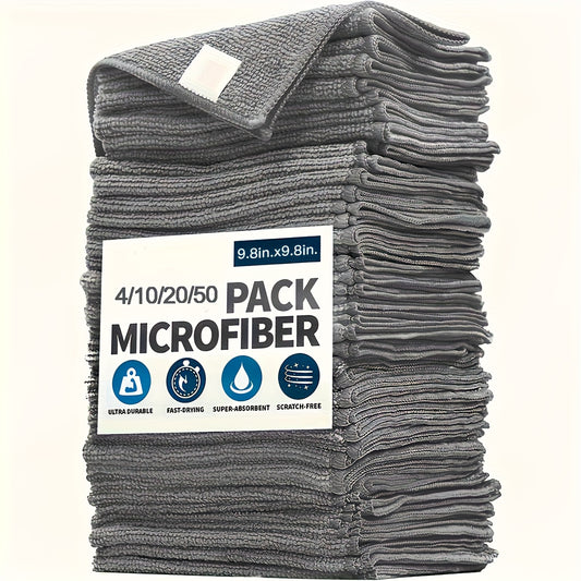 4/10/20/50 Pack Microfiber Cleaning Cloth, Bulk Microfiber Towel for Home, Reusable and Lint Free Cloth Towels for Car