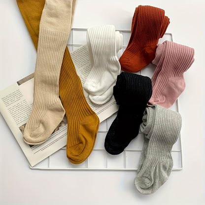 1pc Kids Girls Knitted Footed Pantyhose - Soft, Warm, and Cozy Tights for Spring and Autumn - Solid Color, Dance, and Dress Socks for Baby Toddlers Children's Leggings Newborn Socks