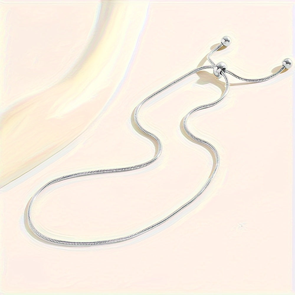 A Sleek Statement Minimalist Adjustable Anklet