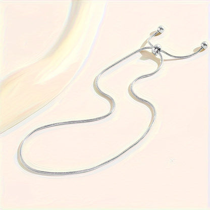 A Sleek Statement Minimalist Adjustable Anklet