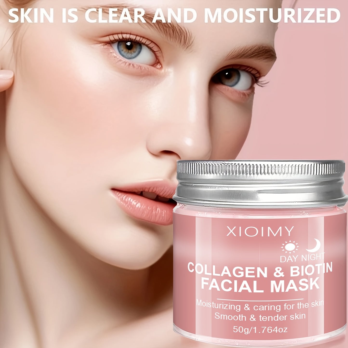 The Collagen Biotin Day And Night Mask Is Rich in Collagen Essence, Providing Protection for Light Beige, Moisturizing And Smoothing, Infusing Light Beige with Hydration, Vitality, And Radiance