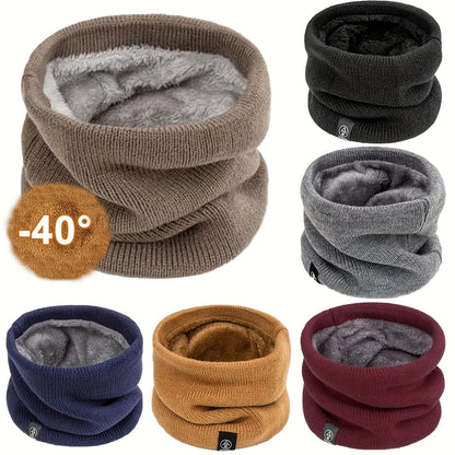 Stretchable Elegant Solid Color Scarf 1pc - Velvet Lined Neck Warmer for Men and Women - Warmth for Outdoors, 80% Polyester 20% Spandex, Machine Washable