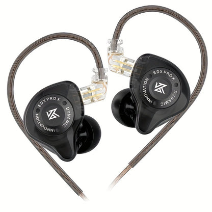 KZ EDX Pro X In Ear Monitor Headphones Wired IEM Earphones Dual DD HiFi Stereo Sound Earphones Noise Cancelling Earbuds