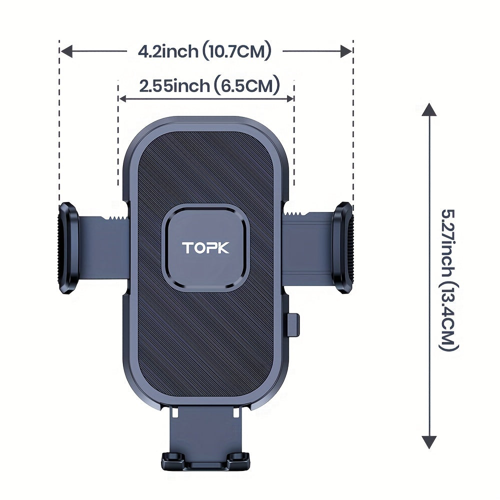 TOPK Car Phone Holder Mount for Car Air Vent, Hook Clip 360° Rotation Phone Mount for Cellphones, Dashboard Mount, ABS Material, Non-Waterproof, Adjustable Shape, Car Accessorie