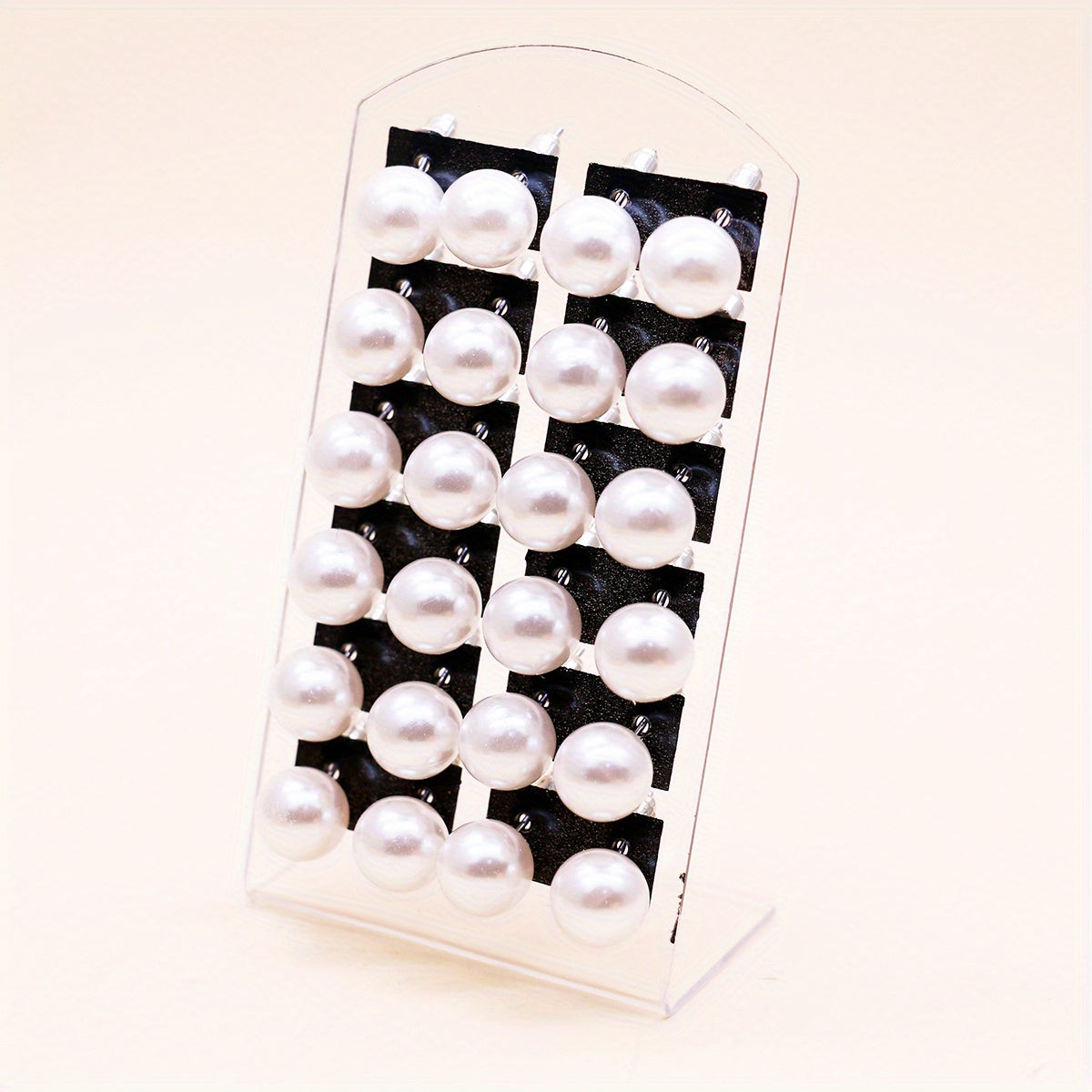 [Elegant Pearl Earrings] 12 Pairs Colorful Faux Pearl Elegant Stud Earrings | Resin Jewelry Minimalist Style Trendy Female Gift Daily Casual