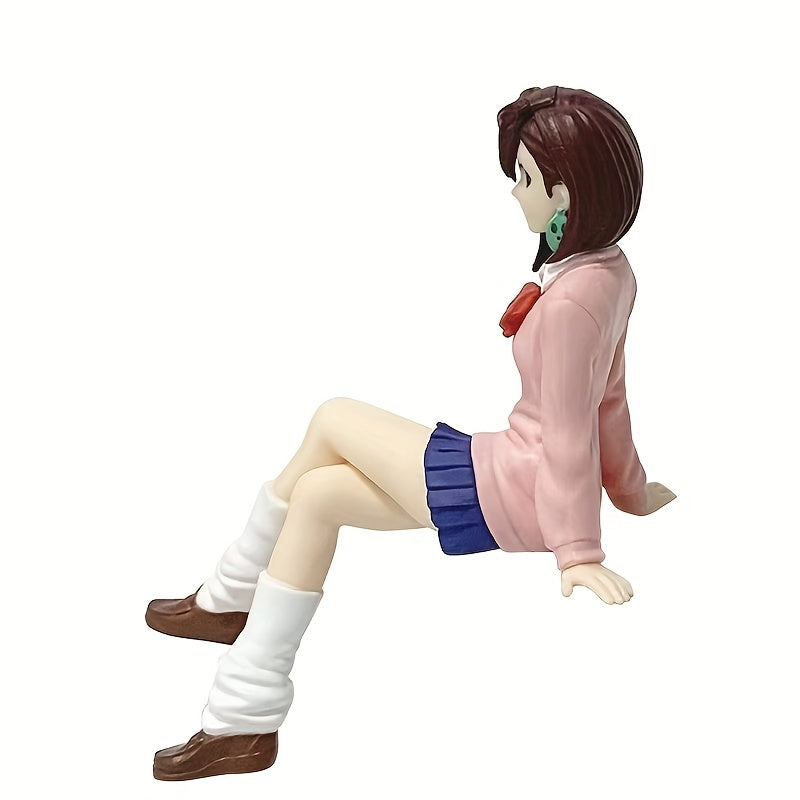 [Cool Anime Girl] Cool Anime Girl Figurine, Short-Haired Model in Second Animation | Sitting on Instant Noodle, Suitable for PC Case Bookshelf Desktop Decoration, Ideal Holiday Party Gift for Anime Fans, Suitable for 18