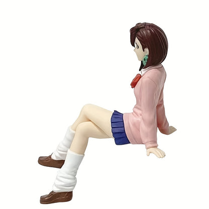 [Cool Anime Girl] Cool Anime Girl Figurine, Short-Haired Model in Second Animation | Sitting on Instant Noodle, Suitable for PC Case Bookshelf Desktop Decoration, Ideal Holiday Party Gift for Anime Fans, Suitable for 18