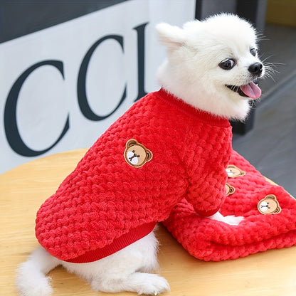 [Pineapple Vest | Flannel] Autumn Winter Pineapple Vest 1pc | Small Medium Dog Clothes, Cat Pet Clothes | Flannel Material, Two Legged, XS/S/M/L/XL/XXL Models, Multiple Colors