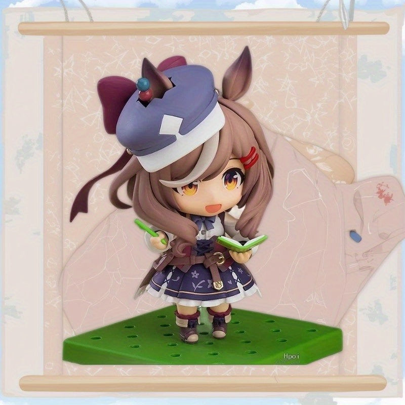 1 Chibi-Style Anime Figure Collectible with Swappable Hands, Feet & Face Plates - Chibi-Size Model Statue for Display, Christmas/Birthday/Halloween Gift for Fans, Anime Doll for /Office/Cube Chia/Display Base Compatible (swapable limbs)