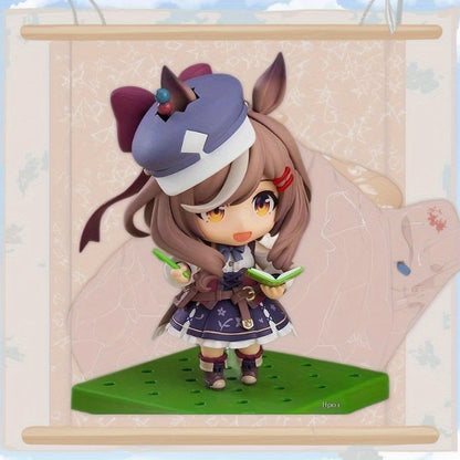 1 Chibi-Style Anime Figure Collectible with Swappable Hands, Feet & Face Plates - Chibi-Size Model Statue for Display, Christmas/Birthday/Halloween Gift for Fans, Anime Doll for /Office/Cube Chia/Display Base Compatible (swapable limbs)