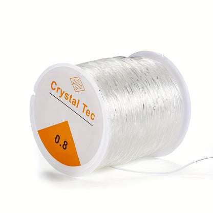 1 Roll Transparent Strong Elastic String, DIY Beading Cord, Handmade Jewelry Making Material, Universal Elastic Cord for Necklaces and Bracelets