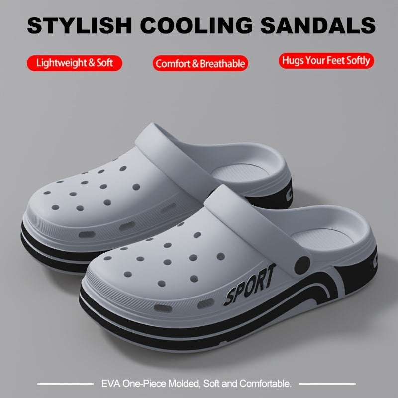 Men's EVA Thick-Soled Fashionable Versatile Trendy Durable Sporty Breathable Beach Shoes for Outdoor Wear