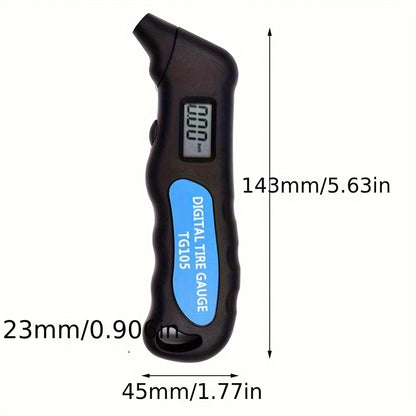 High-Precision Digital Gauge for Measuring Tire Air Pressure, Featuring an LCD Display, Suitable for Cars, Trucks, Motorcycles, And Bicycles