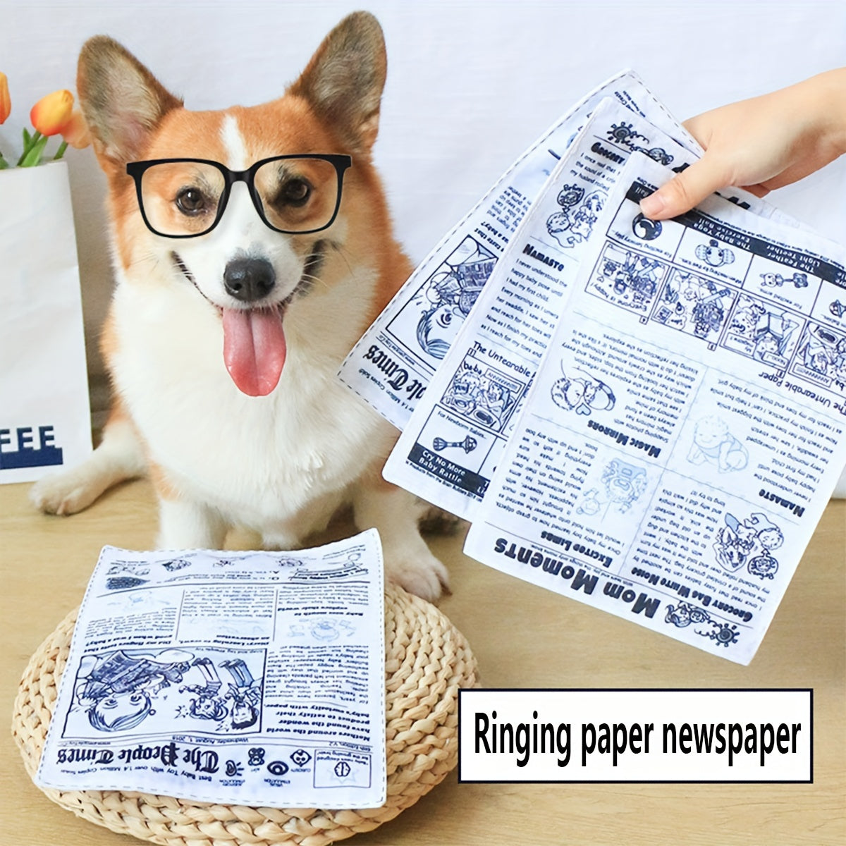 Dog Sound Toys That Crinkly Paper, Interactive Noise-Making Cards for Pets, Durable And Engaging Toys for Corgis And Teddy Dogs, Entertainment, Without Battery