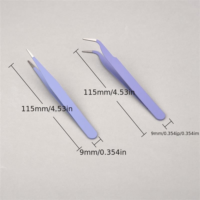 [Stainless Steel Tweezers] Stainless Steel Tweezers | Professional-Grade for Jewelry Making, Epoxy Resin, Beading & Crafting - Precision Tips, Metal for Resin Mold, Wax Removal, DIY Handmade Accessories (Ideal for Beginners & Expert Crafters)