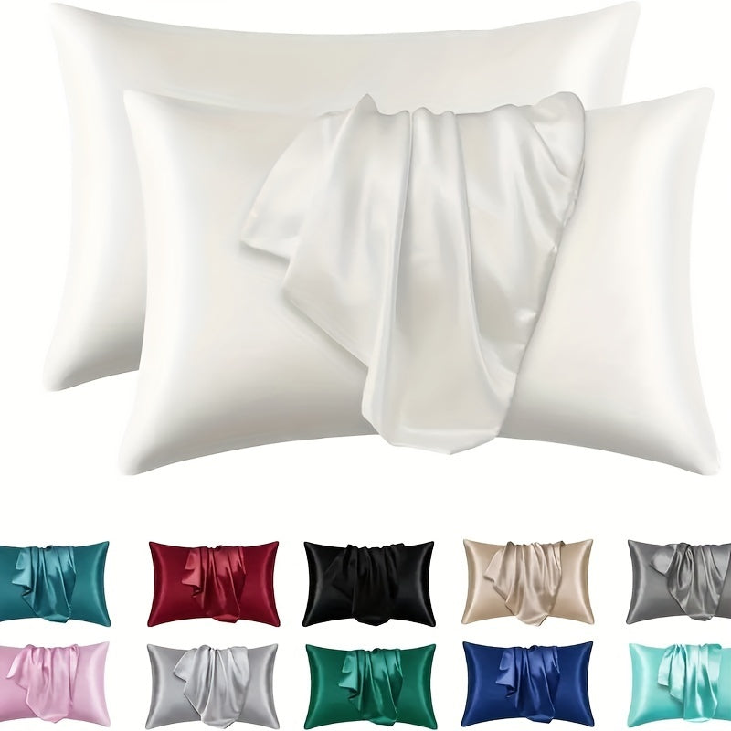 1PCS Luxurious Y Soft Pillowcase - Breathable, Skin-Friendly Cooling Feel, Solid Color with Envelope Closure - Machine Washable, Christmas Present