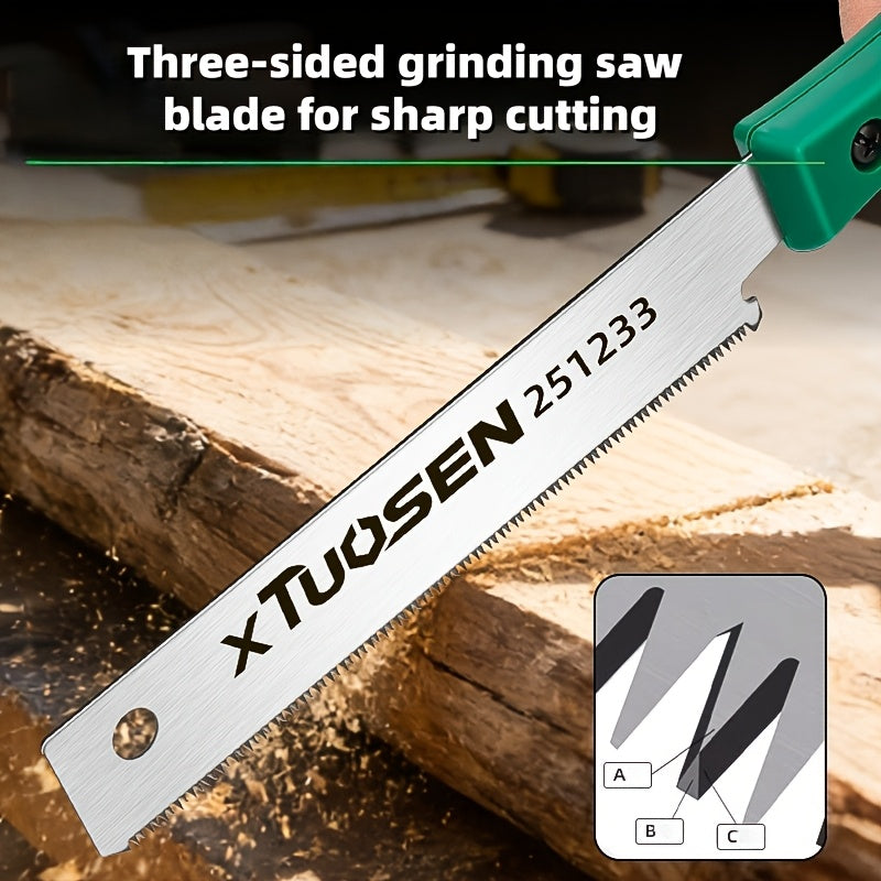 [Double-Edged Woodworking Saw] Japanese Pull Saw - 3-Pack or Single | Double-Edged Woodworking Hand Saw with Fine Teeth, Precision Cutting for Wood and PVC, Portable with Non-Slip Handle, Ideal for Woodworking