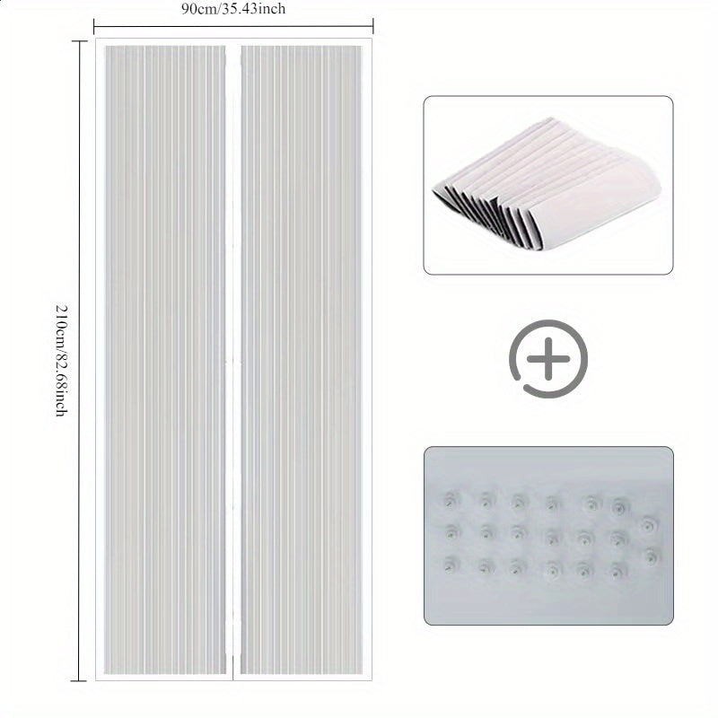 Summer Punch-Free Anti-Mosquito Magnetic Screen Door, Home Automatic Switch Anti-Flying Insects Ventilation Door Curtain